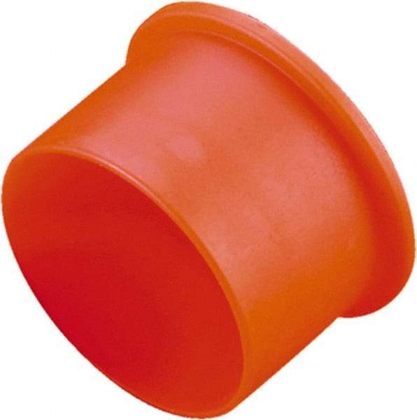 Caplugs - 0.725" ID, Round Head, Tapered Cap - 1.06" OD, 19/32" Long, Low-Density Polyethylene, Orange - All Tool & Supply