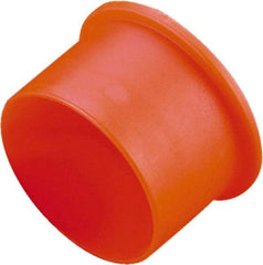 Caplugs - 0.725" ID, Round Head, Tapered Cap - 1.06" OD, 19/32" Long, Low-Density Polyethylene, Orange - All Tool & Supply