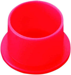 Caplugs - 0.833" ID, Push-On, Round Head Cap - 1.09" OD, 23/32" Long, Low-Density Polyethylene, Red - All Tool & Supply