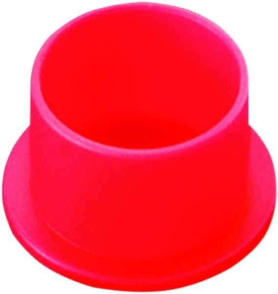 Caplugs - 0.399" ID, Push-On, Round Head Cap - 0.66" OD, 3/8" Long, Low-Density Polyethylene, Red - All Tool & Supply