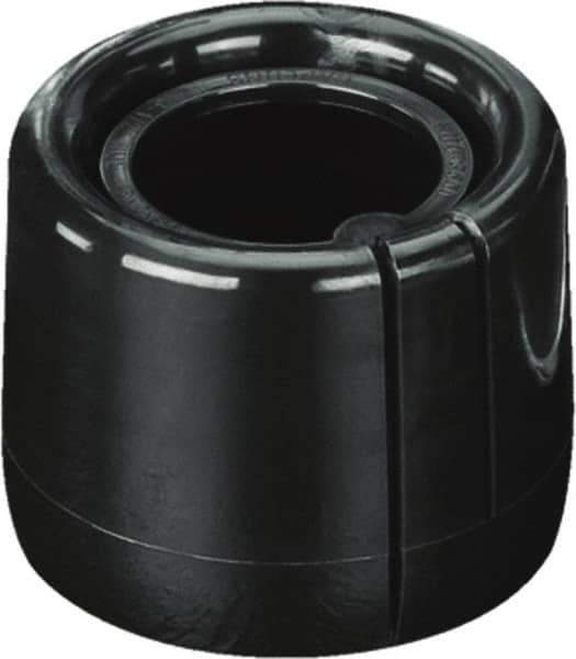 Caplugs - Round Head, Tear-Tab Tube Cap - Low-Density Polyethylene, Black - All Tool & Supply