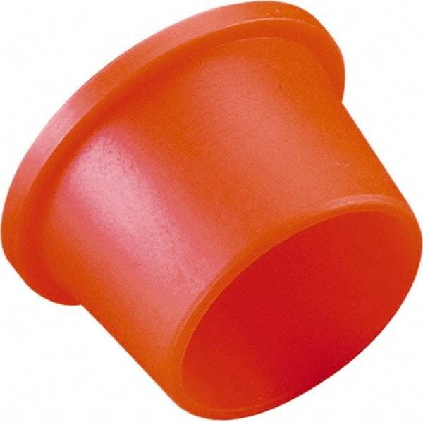 Caplugs - 0.787" ID, Round Head, Tapered Plug - 0.91" OD, 9/16" Long, Low-Density Polyethylene, Orange - All Tool & Supply