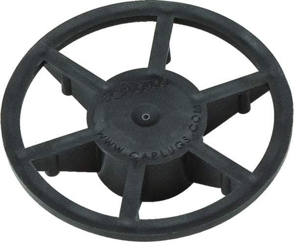 Caplugs - 0.809" ID, Pin Wheel Cap - 35/64" Long, Low-Density Polyethylene, Black - All Tool & Supply