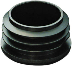 Caplugs - Round Finishing Plug for 14 to 20 Gauge Panels, for 5/8" Tube Diam - 5/8" OD, 0.44" Deep, Low-Density Polyethylene, Black - All Tool & Supply