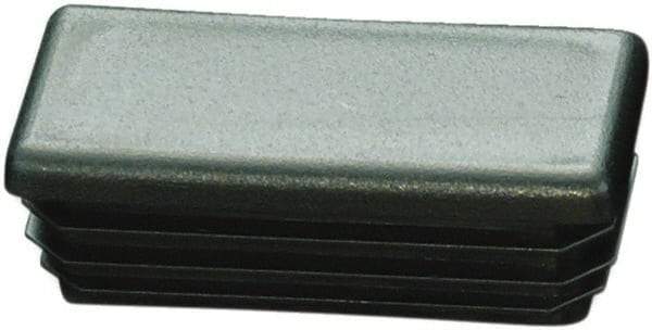 Caplugs - Rectangular Finishing Plug for 16 Gauge Panels, - 0.36" Deep, Low-Density Polyethylene, Black - All Tool & Supply