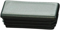 Caplugs - Rectangular Finishing Plug for 6 to 11 Gauge Panels, - 0.94" Deep, Low-Density Polyethylene, Black - All Tool & Supply