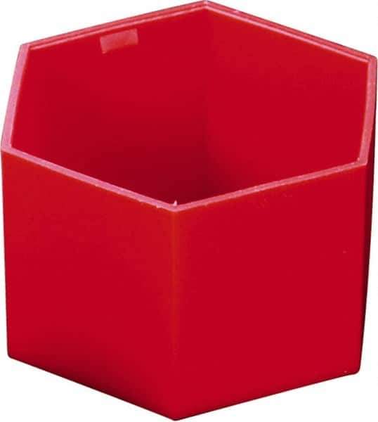 Caplugs - Hex Head Hex Cap - 61/64" Long, Low-Density Polyethylene, Red - All Tool & Supply