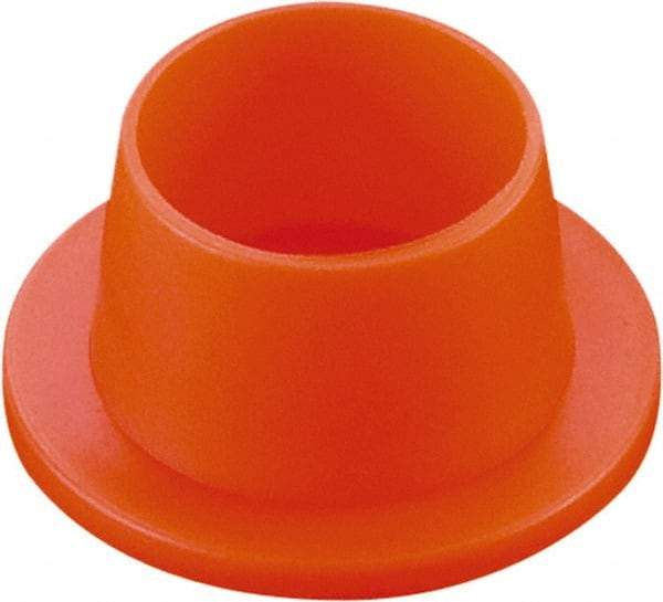 Caplugs - 0.87" ID, Round Head, Tapered Plug - 1.19" OD, 1/2" Long, Low-Density Polyethylene, Orange - All Tool & Supply