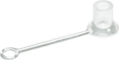 Caplugs - 0.235" ID, Round Head, Tethered Cap - 1-29/32" Long, Silicone, Natural (Color) - All Tool & Supply