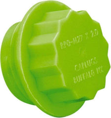 Caplugs - 12-Point Head, Threaded Plug - 34.54mm OD, Polypropylene, Green - All Tool & Supply