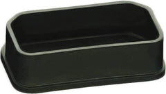 Caplugs - 1.43" x 1.09", Conductive, Rectangular Head Cap/Plug - 13/32" Long, Polyethylene Copolymer, Black - All Tool & Supply