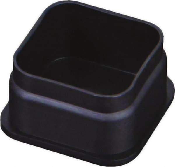 Caplugs - Square Head Tube Plug - 0.86 x 0.86" OD, 7/16" Long, Low-Density Polyethylene, Black - All Tool & Supply