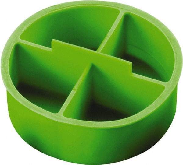 Caplugs - 2.01" ID, Round Head, Tapered Tube Plug - 2.13" OD, 1" Long, Low-Density Polyethylene, Green - All Tool & Supply