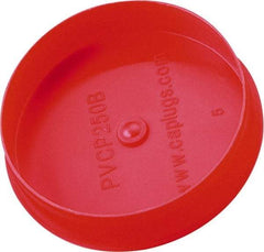 Caplugs - 2.71" ID, Round Head Pipe Plug - 2.84" OD, 21/32" Long, Low-Density Polypropylene, Red - All Tool & Supply