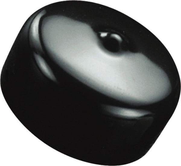 Caplugs - 0.172" ID, Flexible, Round Head Masking Cap - 1/2" Long, Vinyl, Black - All Tool & Supply