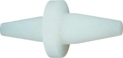 Caplugs - 0.238" (End 1) & 1/4" (End 2) ID, Round Head, Tapered Double-Ended Plug with Washer - Silicone, Natural (Color) - All Tool & Supply