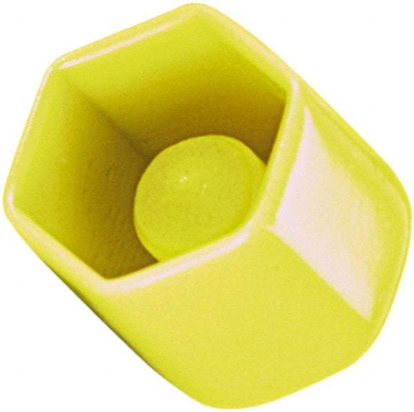 Caplugs - Hex Head Cap - 1-3/32" Long, Vinyl, Yellow - All Tool & Supply