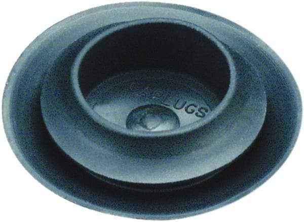 Caplugs - Button Finishing Plug for 0.031 to 0.079" Thick Panels, - 0.72" ID, 1.024 OD, 0.307" Deep, Thermoplastic Rubber, Black - All Tool & Supply