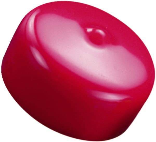 Caplugs - Round Head Cap - 1.14" OD, 1-1/2" Long, Vinyl, Red - All Tool & Supply