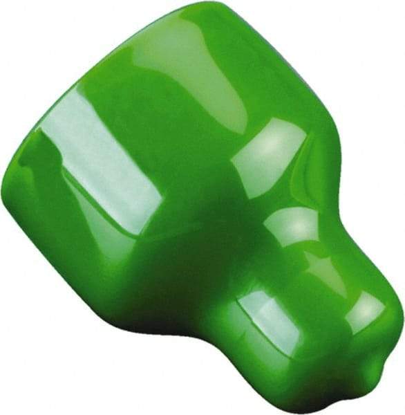 Caplugs - 1.591" ID, Pull-Tab, Round Head Cap - 1-5/8" Long, Vinyl, Green - All Tool & Supply