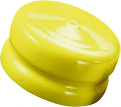 Caplugs - 6.7" ID, Push-On, Round Head Flange Cap - 6.9" OD, 19/32" Long, Vinyl, Blue - All Tool & Supply