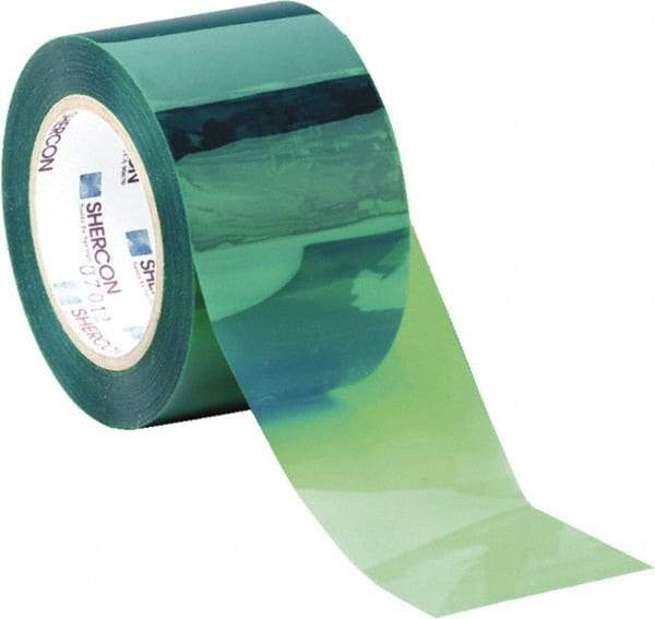 Caplugs - 3/4" Wide x 72 Yd Long Green Polyester Film High Temperature Masking Tape - Series PC25 0750, 6.5 mil Thick - All Tool & Supply