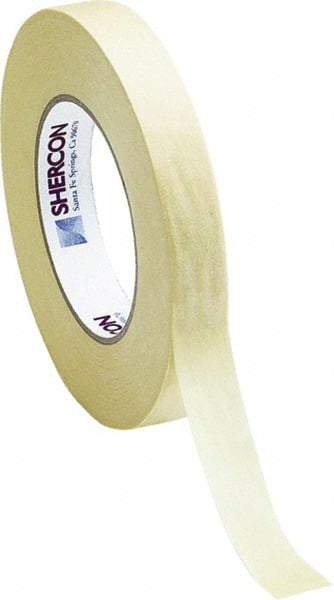 Caplugs - 1/2" Wide x 60 Yd Long Off-White Crepe Paper High Temperature Masking Tape - Series KD110500, 7.5 mil Thick - All Tool & Supply