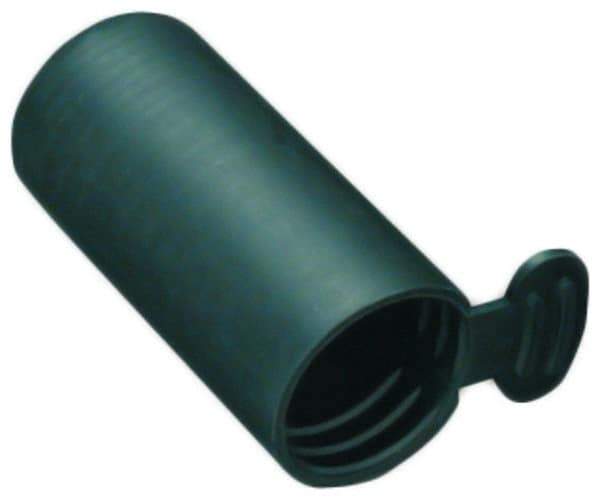 Caplugs - 0.609" ID, Round Head, Tear-Tab Masking Cap - 1-15/64" Long, Vinyl, Black - All Tool & Supply