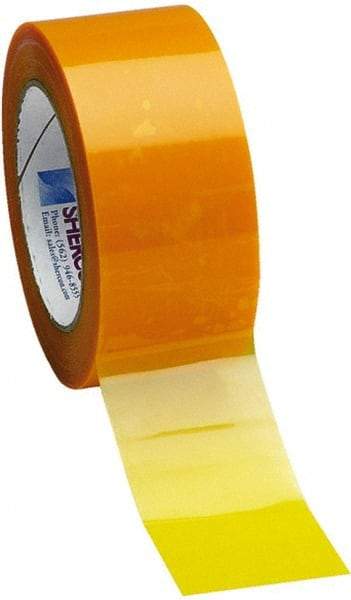 Caplugs - 7" Wide x 72 Yd Long Yellow Polyester Film High Temperature Masking Tape - Series PC30-7000, 3.5 mil Thick - All Tool & Supply