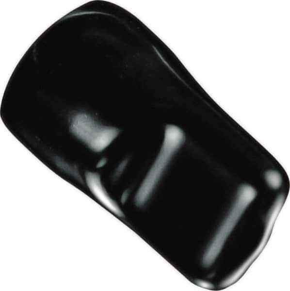 Caplugs - 0.396" ID, Pull-Tab, Round Head Masking Cap - 1-5/8" Long, Vinyl, Black - All Tool & Supply