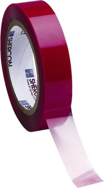 Caplugs - 9/16" Wide x 72 Yd Long Red Polyester Film High Temperature Masking Tape - Series PC11-0562, 3.5 mil Thick - All Tool & Supply