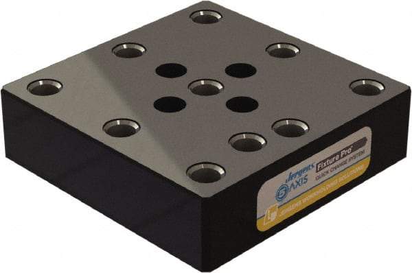 Jergens - 130mm Long x 130mm Wide x 35mm High Steel Fixture Plate - 35mm Plate Thickness - All Tool & Supply