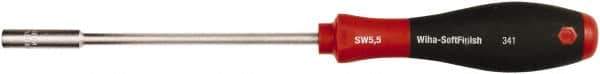 Wiha - 5.5mm Hollow Shaft Nutdriver - Cushion Grip Handle, 14.2" OAL - All Tool & Supply