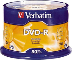 Verbatim - Silver DVD-R Discs - Use with CD, DVD - All Tool & Supply