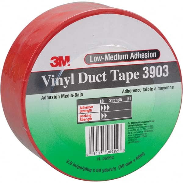 3M - 50 Yd x 49" x 6.5 mil Red Vinyl Duct Tape - All Tool & Supply