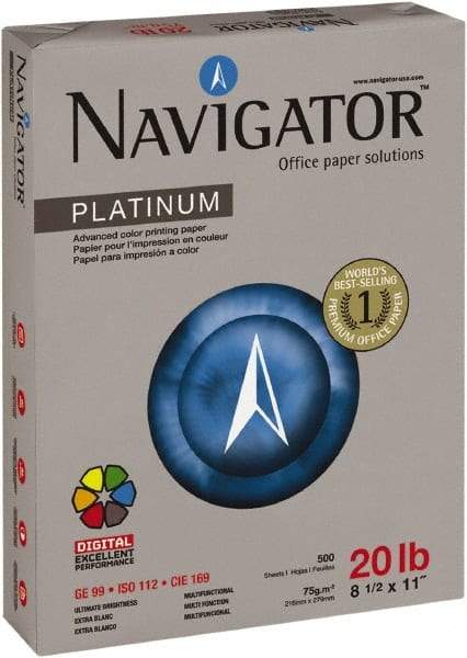 Navigator - 8-1/2" x 11" White Copy Paper - Use with Laser Printers, Copiers, Fax Machines, Multifunction Machines - All Tool & Supply