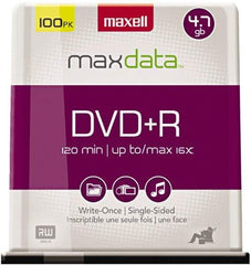 Maxell - Silver DVD+R Disc - Use with CD, DVD Drives - All Tool & Supply