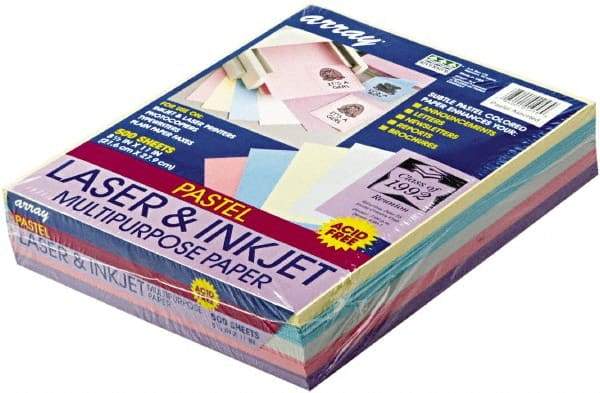 Pacon - 8-1/2" x 11" Assorted Colors Colored Copy Paper - Use with Laser Printers, Copiers - All Tool & Supply