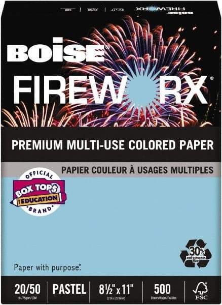 Boise - 8-1/2" x 11" Turbulent Turquoise Colored Copy Paper - Use with Laser Printers, Copiers, Plain Paper Fax Machines, Multifunction Machines - All Tool & Supply