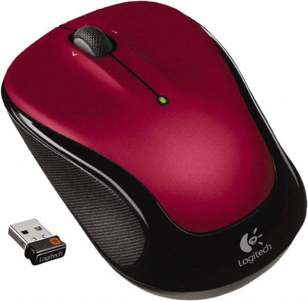 Logitech - Red Wireless Mouse - Use with Chrome OS, Linux 2.6 & Later, Mac OS X 10.5 & Later, Windows Vista, 7, 8 - All Tool & Supply