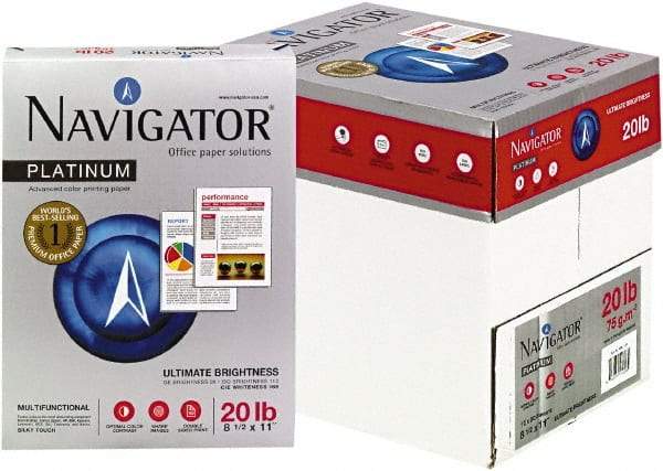 Navigator - 8-1/2" x 11" White Copy Paper - Use with Laser Printers, Copiers, Fax Machines, Multifunction Machines - All Tool & Supply