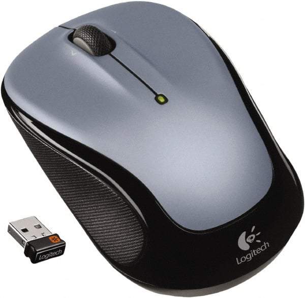 Logitech - Silver Wireless Mouse - Use with Chrome OS, Linux 2.6 & Later, Mac OS X 10.5 & Later, Windows Vista, 7, 8 - All Tool & Supply