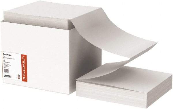 UNIVERSAL - White Computer Paper - Use with Tractor-Feed Printers - All Tool & Supply