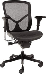 ALERA - 42-3/8" High Ergonomic Multifunction Chair - 28" Wide x 29-1/8" Deep, Breathable-A-Grade Black Mesh Seat, Black - All Tool & Supply