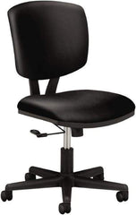 Hon - 40" High Task Chair - 25" Wide x 25-3/4" Deep, Leather Seat, Black - All Tool & Supply