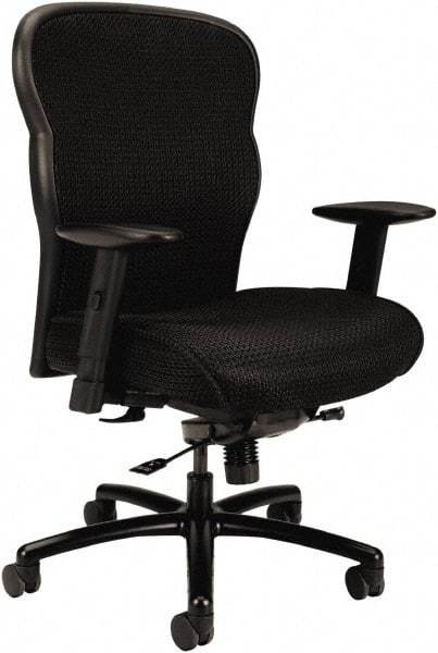 Basyx - 42-7/8" High Big & Tall Mesh Chair - 28 5/8" Wide x 25-5/8" Deep, Fabric Mesh Seat, Black - All Tool & Supply