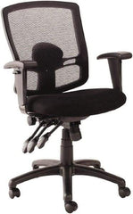 ALERA - 41-3/4" High Mid Back Chair - 30-3/4" Wide x 24-3/4" Deep, Mesh Seat, Black - All Tool & Supply