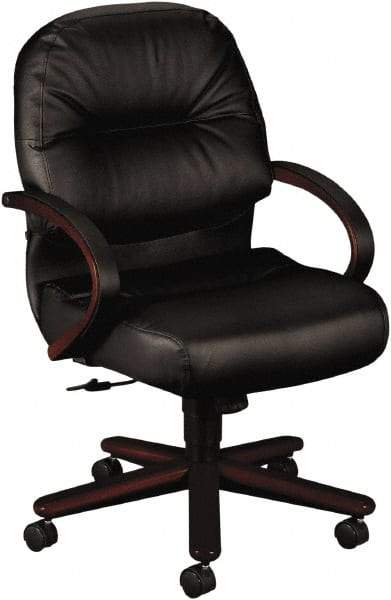 Hon - 41-3/4" High Mid Back Chair - 26" Wide x 28-3/4" Deep, Leather, Memory Foam Seat, Black - All Tool & Supply