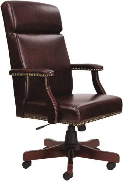 ALERA - 48-3/4" High High Back Chair - 26" Wide x 29" Deep, Vinyl Seat, Burgundy - All Tool & Supply