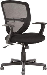 OIF - 39" High Mid Back Chair - 26-1/8" Wide x 26-3/8" Deep, Fabric Mesh Seat, Black - All Tool & Supply